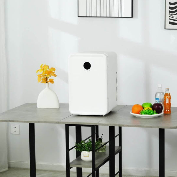 ADVWIN 15L\u002F22L(15.8QT\u002F23.3QT) Mini Fridge for Bedroom - Car, Office Desk & College Dorm Room - 12V Portable Cooler & Warmer for Food, Drinks, Skincare, Beauty & Makeup - AC\u002FDC Small Refrigerator with Glass Front