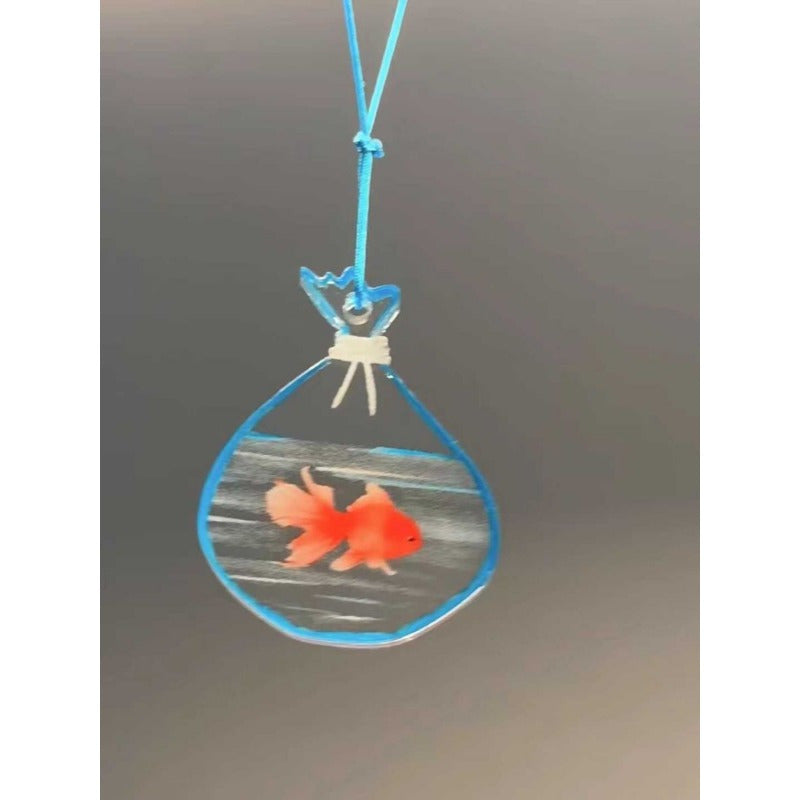 Translucent Goldfish Pendant Ins Acrylic Bag Pendant Goldfish Bag Creative Gift