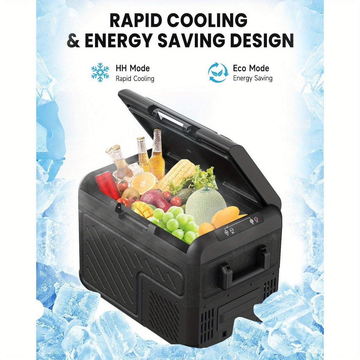 Car Refrigerator, 40Liter (42qt) RV Refrige with 12\u002F 24V DC & 110-240V AC, Portable Freezer Electric Compressor Cooler For Car, RV, Camping, Travel, Fishing, Outdoor or Home Use