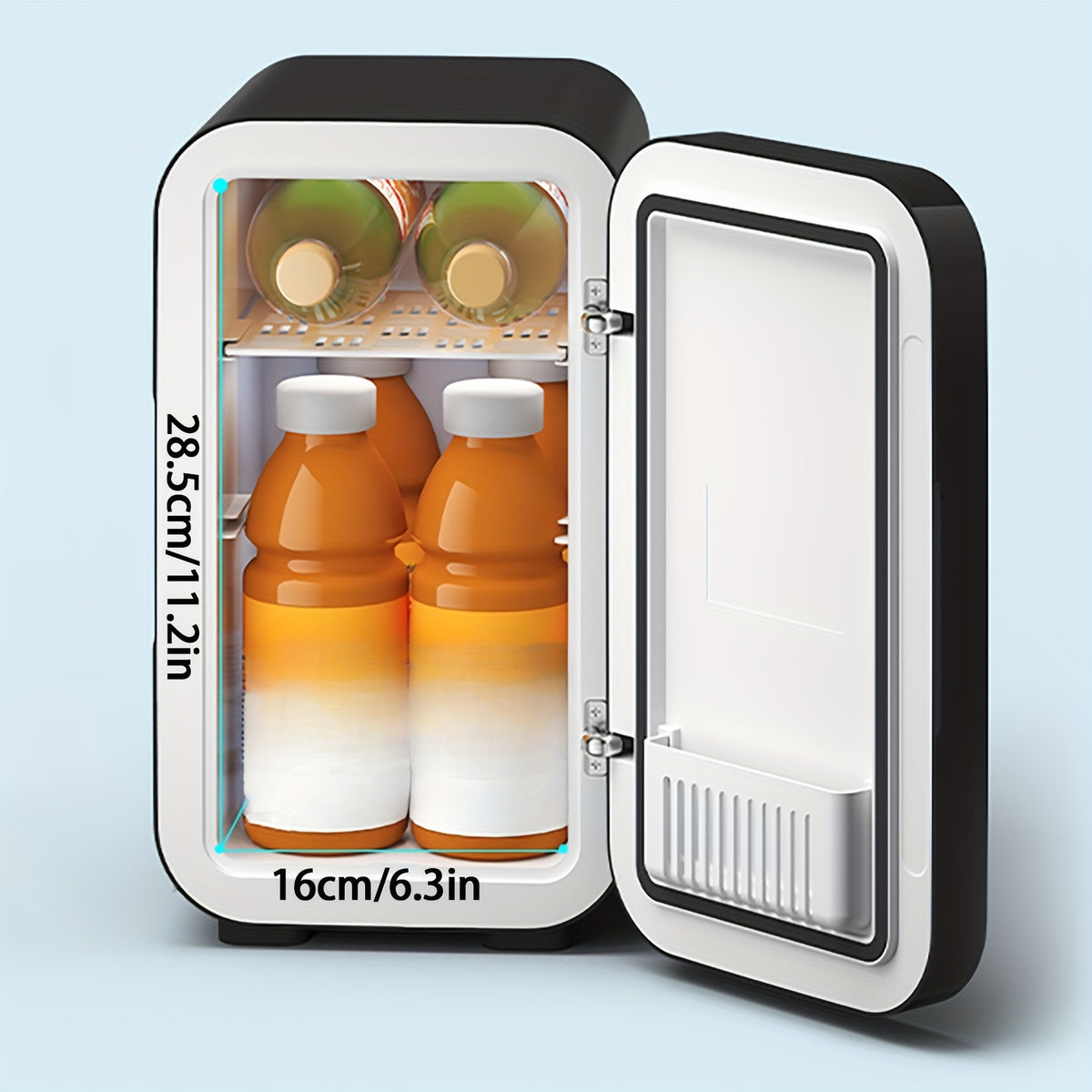 BEICHEN 2.11gal Mini Fridge, Portable Thermoelectric Cooler & Warmer with Digital Display, Compact Refrigerator with Open Door Alarm, Energy-Efficient Cooling & Warming, Low Noise, for Bedroom, Office, Car, Dorm, RV, Cabin - Ideal for Skincare, Food, Drin