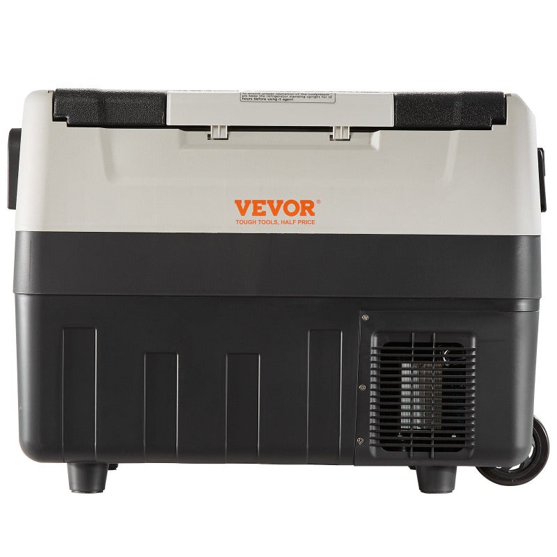 VEVOR Car Refrigerator 12 Volt Car Refrigerator Fridge 48 QT 11.89gal Dual Zone Portable Freezer 4F50F Adjustable Range 12 24V DC and 100240V AC Compressor Cooler for Outdoor Camping Travel RV, Camping Refrigerator, Sleek Design, Compact Fridge