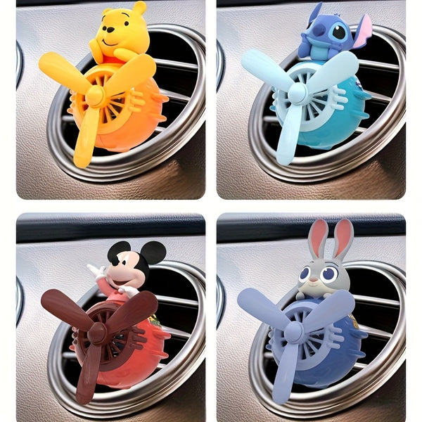 Disney Authorized, Stitch Mickey Winnie The Pooh Judy Car Aromatherapy, Car Decoration, Perfect Gift For Relatives And Friends