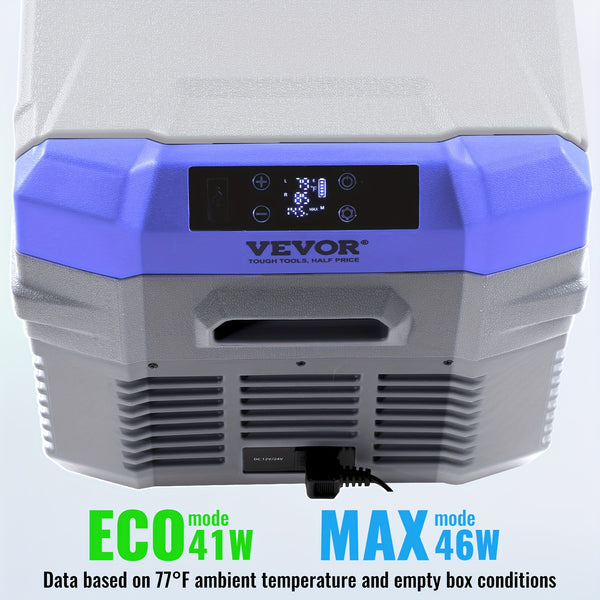 Wheelerless Car Refrigerator 9.25gal Double Door Dual Zone Dual Temperature Control No Pull Trolley NLS35 No American Plug 110V