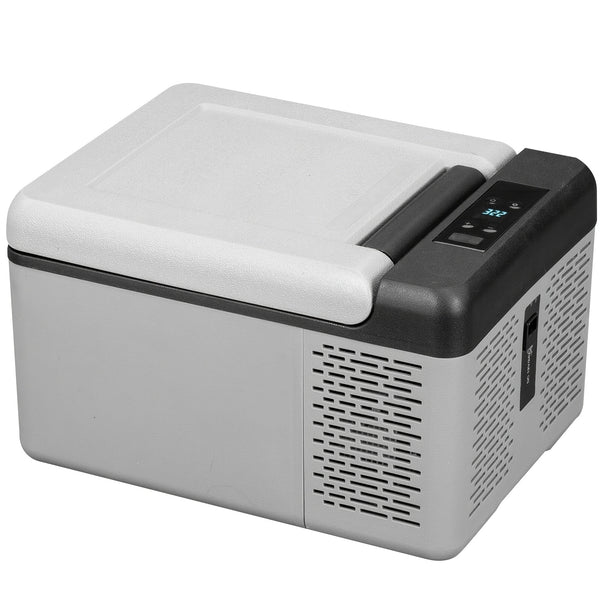 Portable Car Fridge Happybuy Portable 12V Refrigerator 10 Qt | Mini Freezer, Car Compressor Fridge Cooler for Camping, Road Trip, Travel, Outdoor - 12V\u002F24V DC