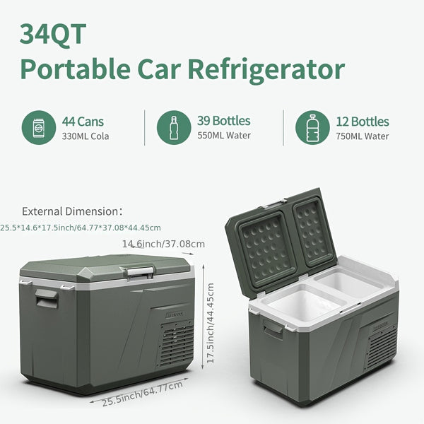 Alpicool Portable Freezer Alpicool 12V Portable Freezer - Low Noise Car Fridge for Camping and Travel Outdoors SUV RV