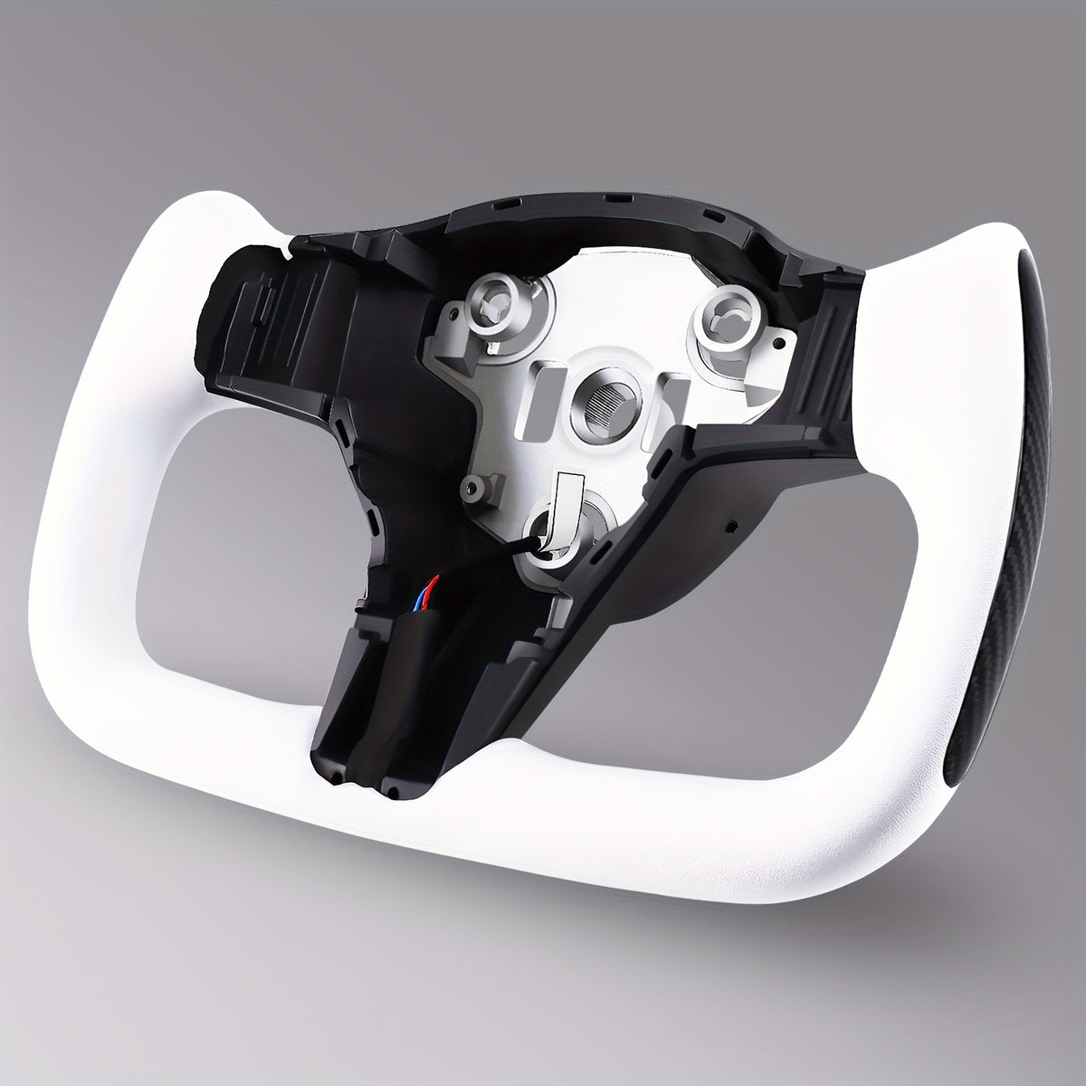 Yoke Steering Wheel For Tesla Model Y&3 2017-2023 W\u002FHeating Square Carbon Fiber