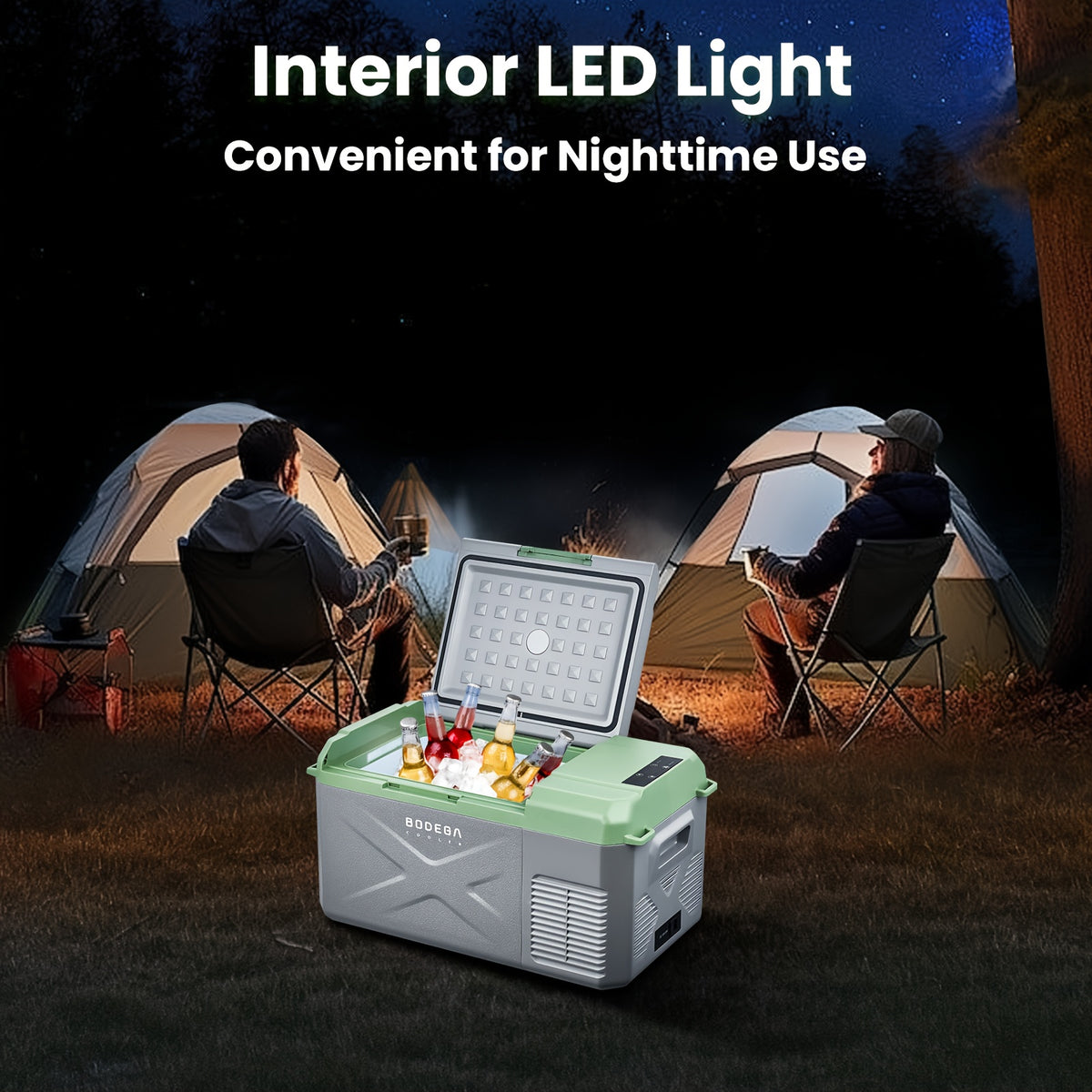 BODEGACOOLER 12 Volt Car Refrigerator, 18 Quart Portable Freezer, Mini Car Fridge -4°F To 68°F, Compressor Electric Cooler 12\u002F24V DC 100-240 Volt AC For Outdoor RV Camping Travel Vehicles Home Use