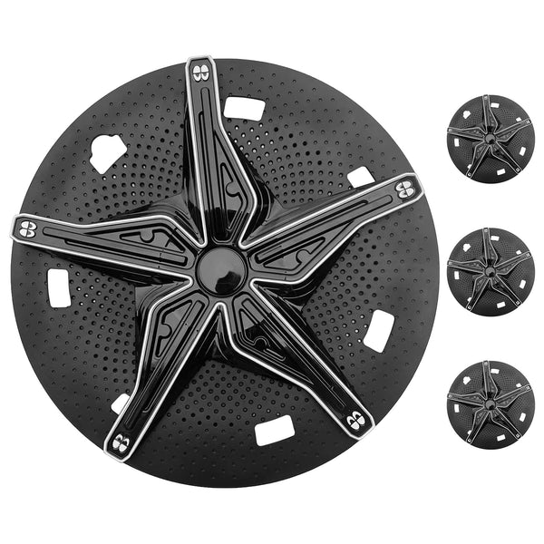 19 Inch Black Sea Star Hubcaps for Tesla Model Y 2019–2024 – Stylish Wheel Covers for Gemini Rims (Set of 4)