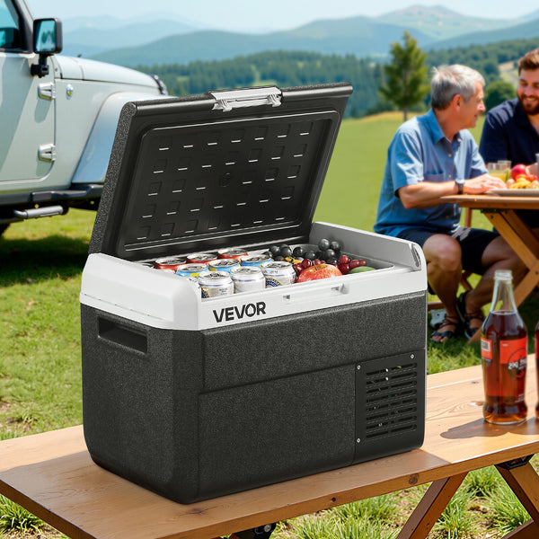 VEVOR 12 Volt Car Refrigerator Portable Freezer 31.7QT Electric Cooler for Camping 25L\u002F30L\u002F40L\u002F50L