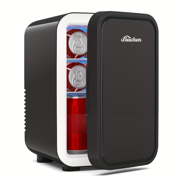 BEICHEN 2.11gal Mini Fridge, Portable Thermoelectric Cooler & Warmer with Digital Display, Compact Refrigerator with Open Door Alarm, Energy-Efficient Cooling & Warming, Low Noise, for Bedroom, Office, Car, Dorm, RV, Cabin - Ideal for Skincare, Food, Drin