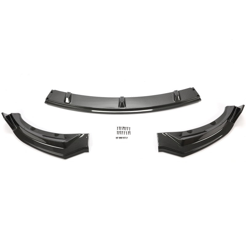 For Tesla Model 3 1723 Front Bumper Lip Kit Chin Spoiler Carbon Fiber Style