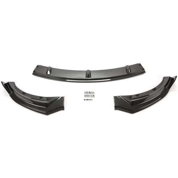 For Tesla Model 3 1723 Front Bumper Lip Kit Chin Spoiler Carbon Fiber Style