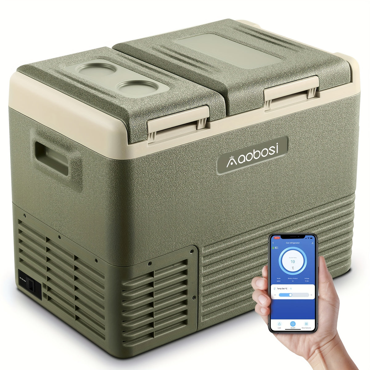 APP Control Car Fridge 12V Portable RV Refrigerator with Freezer | APP Control, -4-46F Compressor Cooler for Camper, Truck, Van, Off-Grid Travel