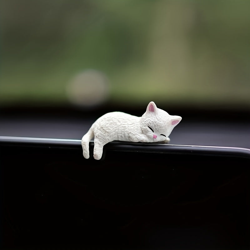 20 Cartoon Mini Cat Car Dashboard Ornaments - Suitable For Interior Decoration And Screen Display