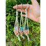 One Crystal Cactus Macramé Hanger| Rearview Mirror Decor| Crystal Carvings| Gemstones| Cactus Crystals| Terracotta Pots