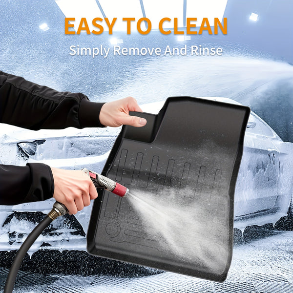 5D Car Mat (6pcs Set), Material: TPE, Including: Floor Mats+front Compartment+rear Compartment+trunk Mat, Model: for Tesla Model 3 2021-2024