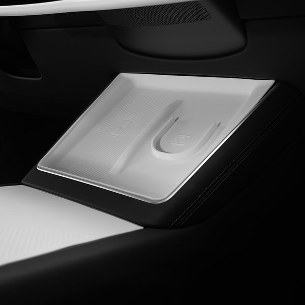 TSLshop local-for Tesla 2024+ Model 3 Highland\u002F 2025+ Model Y Juniper New Version of the Central Control Wireless Charging Silicone Pad Can Charge Earphones Interior Modification Accessories Anti-Slip