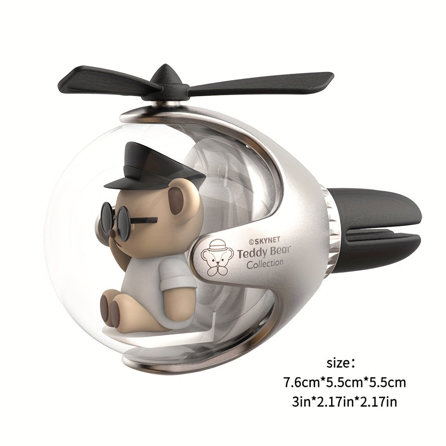 Teddy Bear Flying Ball Car Aroma Relax Air Outlet Small Aircraft Car Accessories Atmosphere Light Perfume