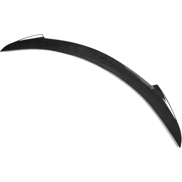 JC Style Rear Trunk Spoiler for 2012-2021 Tesla Model S, Carbon Fiber Look, ABS Plastic Trunk Lid Wing Lip Splitter Air Deflector