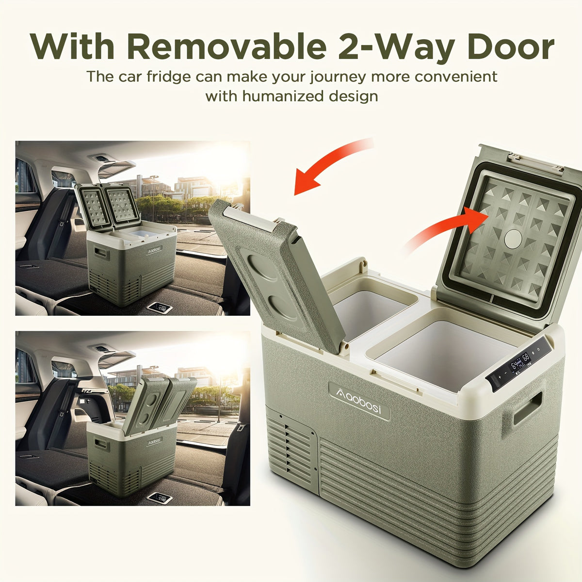 APP Control Car Fridge 12V Portable RV Refrigerator with Freezer | APP Control, -4-46F Compressor Cooler for Camper, Truck, Van, Off-Grid Travel