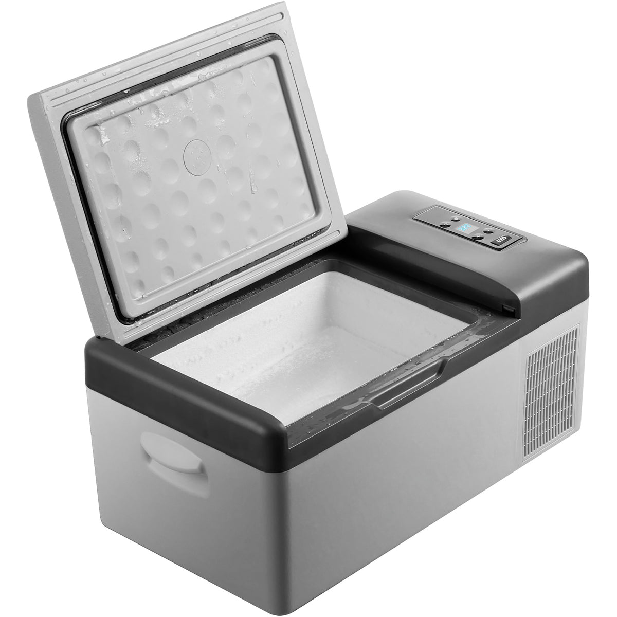 VEVOR Refrigerator 16 Qt, Portable Mini Car Fridge w\u002F -4℉-68℉ Cooling Range 110-240V AC Electric Compressor Cooler for Truck Vehicle RV Boat Outdoor & Home Use, Grey