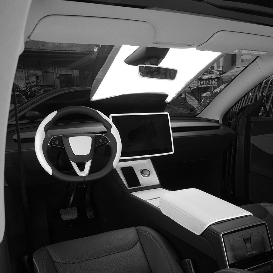 TSLshop local-for Tesla 2024+ Model 3 Highland\u002F 2025+ Model Y Juniper New Version of the Central Control Wireless Charging Silicone Pad Can Charge Earphones Interior Modification Accessories Anti-Slip