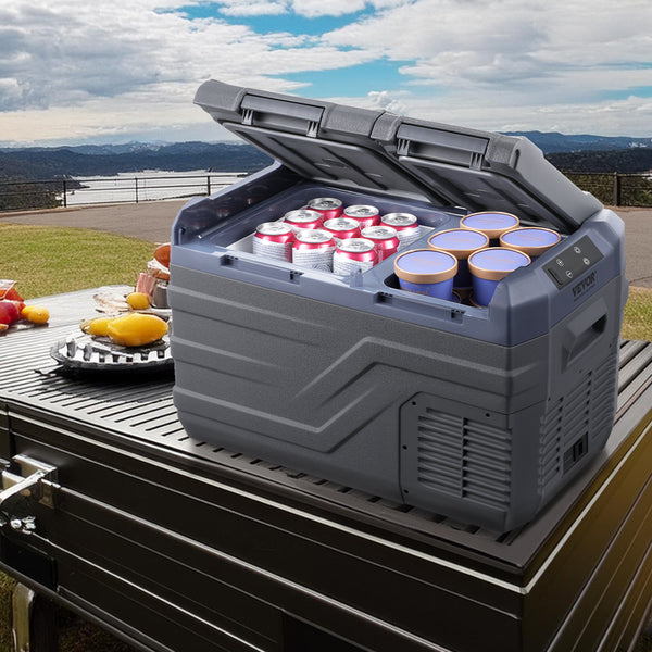 VEVOR Portable Car Refrigerator Freezer Compressor 25\u002F32\u002F40 L Dual Zone for Car Home