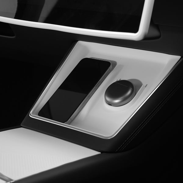 TSLshop local-for Tesla 2024+ Model 3 Highland\u002F 2025+ Model Y Juniper New Version of the Central Control Wireless Charging Silicone Pad Can Charge Earphones Interior Modification Accessories Anti-Slip