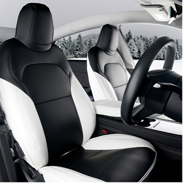 Red Rain Nappa  Car Seat Cover 5 Seats Car Seat Cover For Tesla ModelY 2020-2024\u002F2025(Doesn't Fit Tesla Model Y 7 Seats)