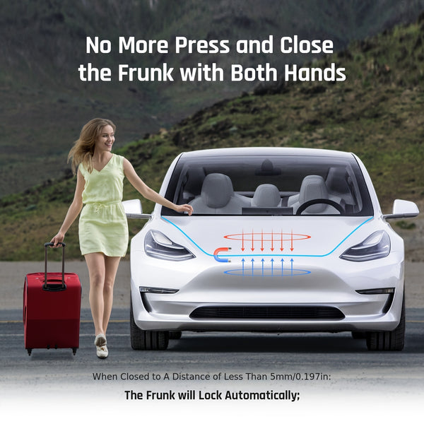 Frunk Electric Suction Soft Closing for Tesla for Model Y Model 3 Model S Model X 2021-2024 Front Trunk Cover Automatic Lock Closer, Power Front Hood Cargo Lid Auto Close Locker Motor for Model Y Model 3 Model S Model X for Tesla Accessories
