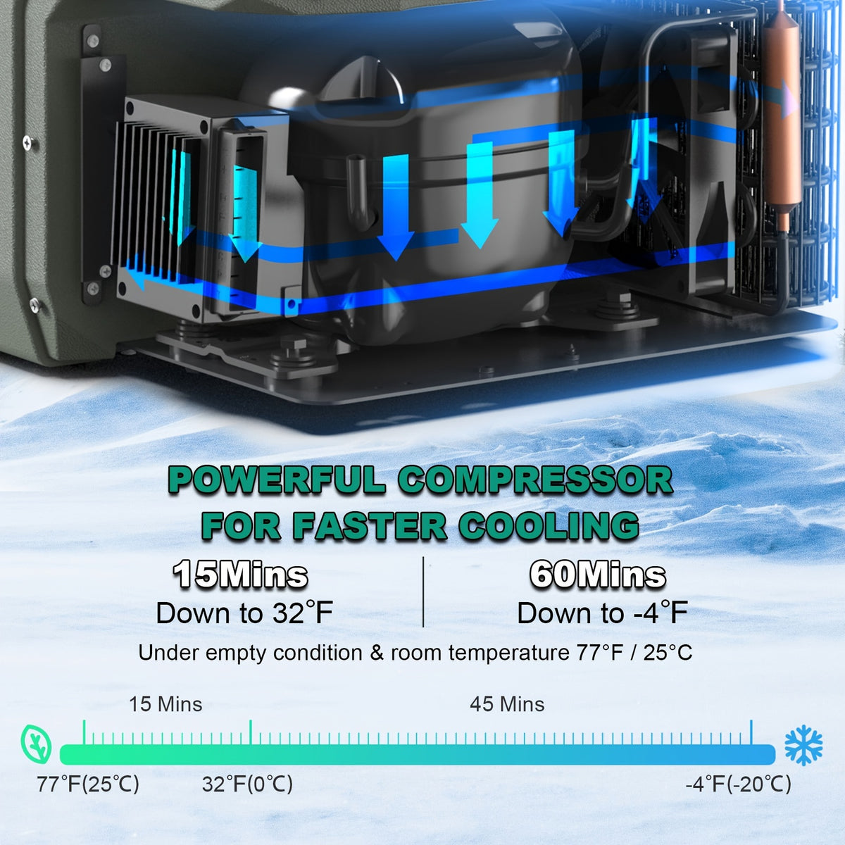 Alpicool Portable Freezer Alpicool 12V Portable Freezer - Low Noise Car Fridge for Camping and Travel Outdoors SUV RV